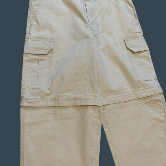 L.L. Bean Mens White Cotton Convertible Cargo Pants Size 32x29 - Picture 2 of 6